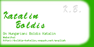 katalin boldis business card